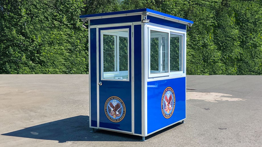 Government-Booth-4x6-w-custom-exterior,-LED-lights,-Sliding-windows