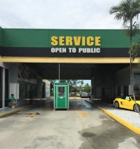 parking booth in custom colors