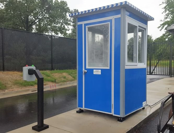 4x4 School Security Booth in Atlanta GA with Sliding Windows and Anchoring Brackets