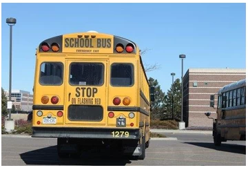 Back end of a school bus
