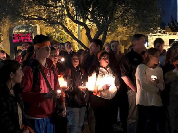 Vigil for Parkland HS shooting victims