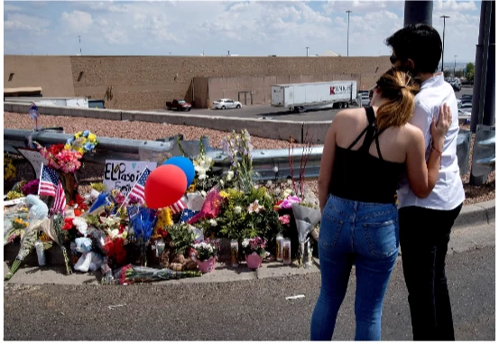 Memorial to commemorate the victims of the El Paso shooting, August 3, 2019