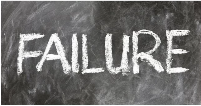 The word Failure on a chalkboard