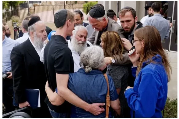 survivors of the Poway synagogue shooting, April 27, 2019