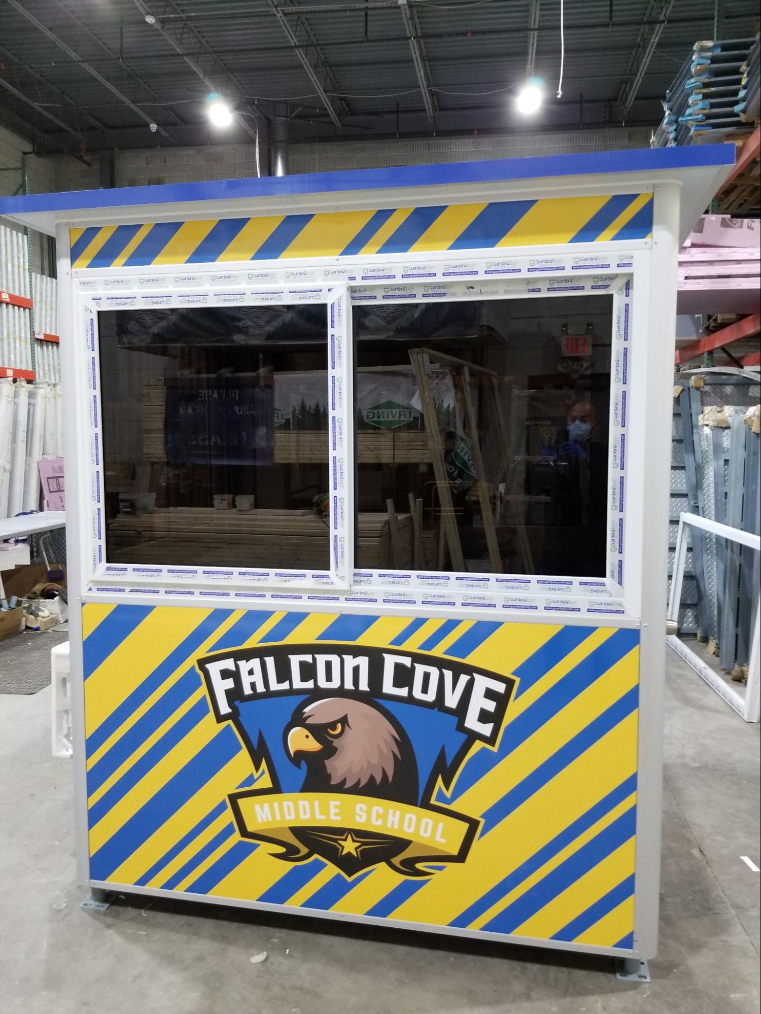 custom booth for Falcon Cove Middle School