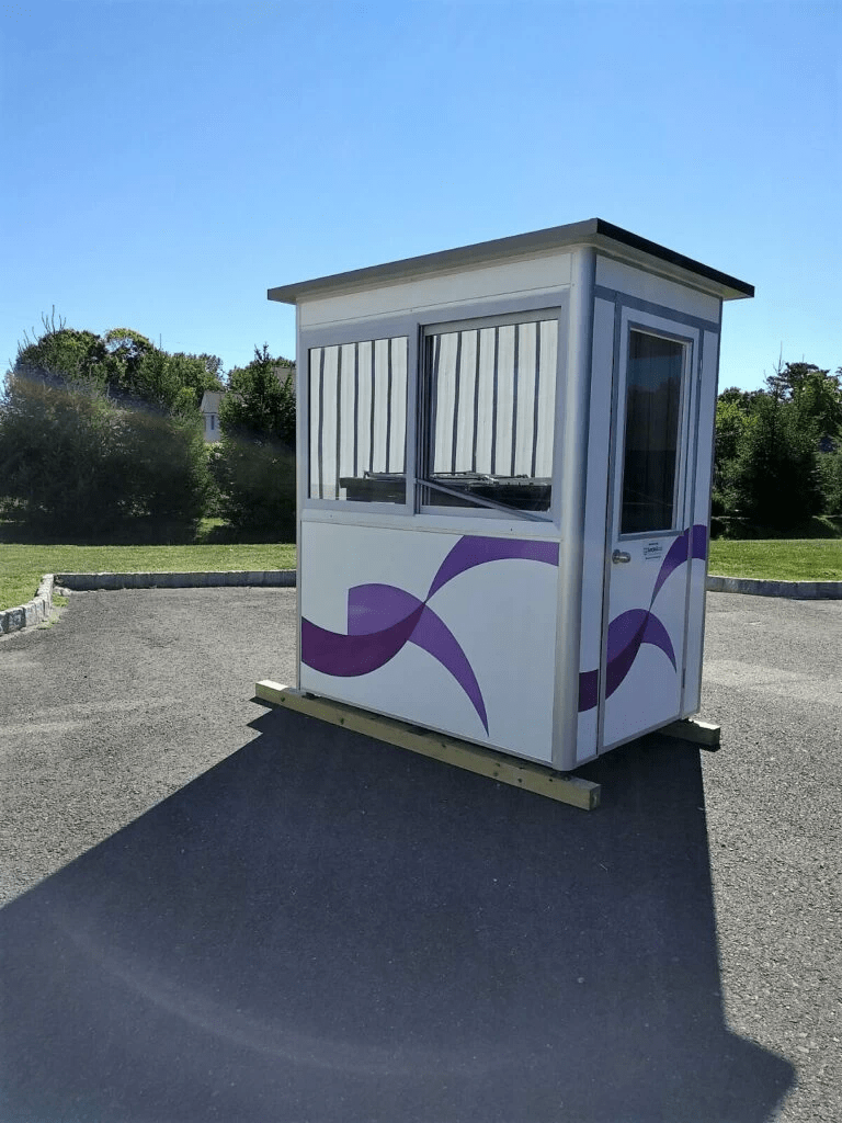 Park security booths ensuring visitor safety