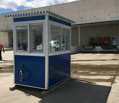 Portable security booths for perimeter surveillance