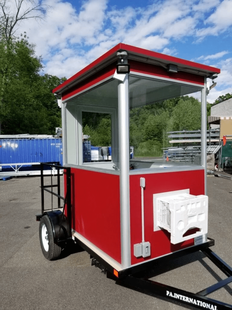 Portable security booths for tourism