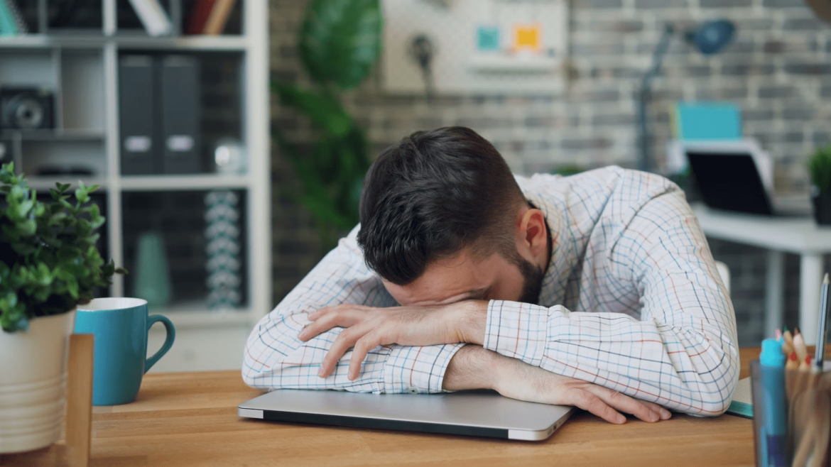 employee sleeping in nap pod for consultants