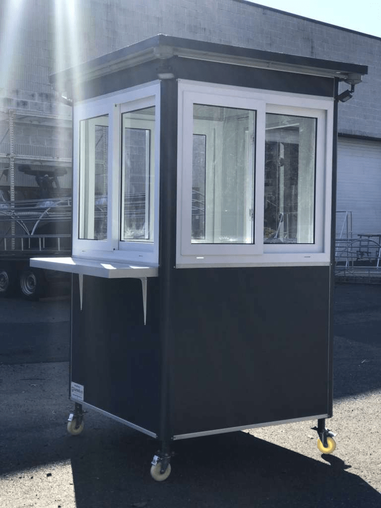 modular welcome booths for holiday shopping reduce congestion