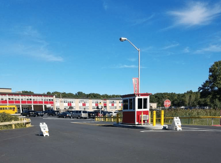 modular school security station in use